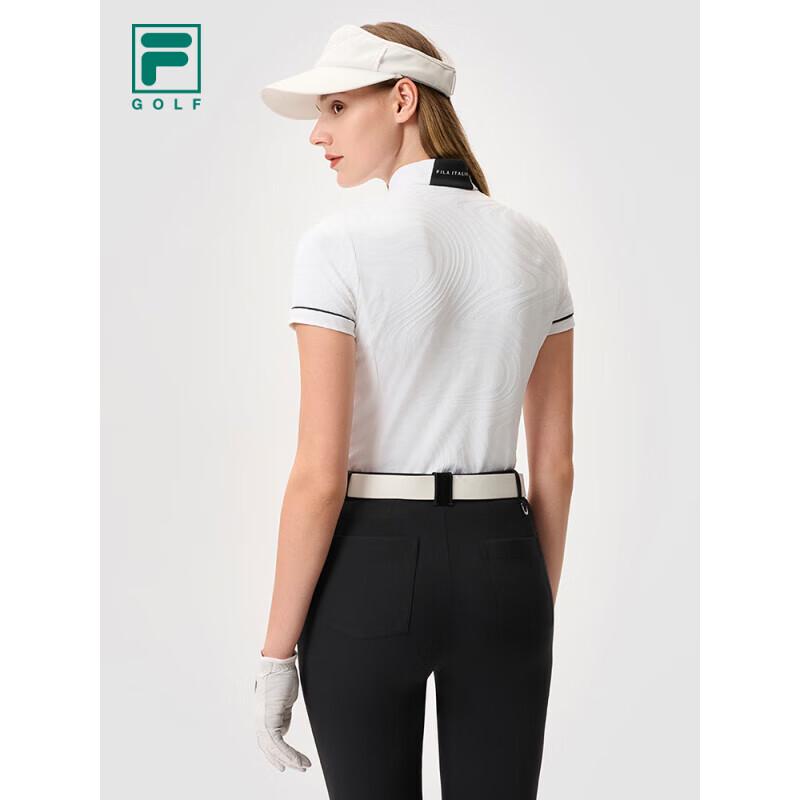 Fila Женский вязаный топ для гольфа с коротким рукавом и молнией на половину