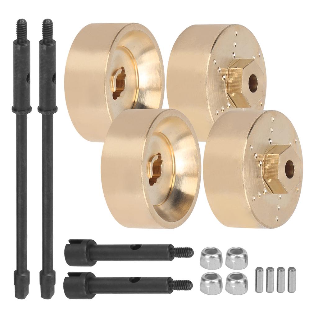 Durable Brass Counterweight Widened Axle Set for Axial SCX24 90081 124 RC Car Parts
