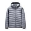 Mens Lightweight Hooded Down Jacket 90% White Duck Thin Winter Coat Urban Casual Wear
