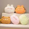 35cm Kawaii Animal Teddy Bear Rabbit Frog Tiger Pig Plush Toys Cartoon Stuffed Soft Pillow Back Sofa Cushion for Girls Kids