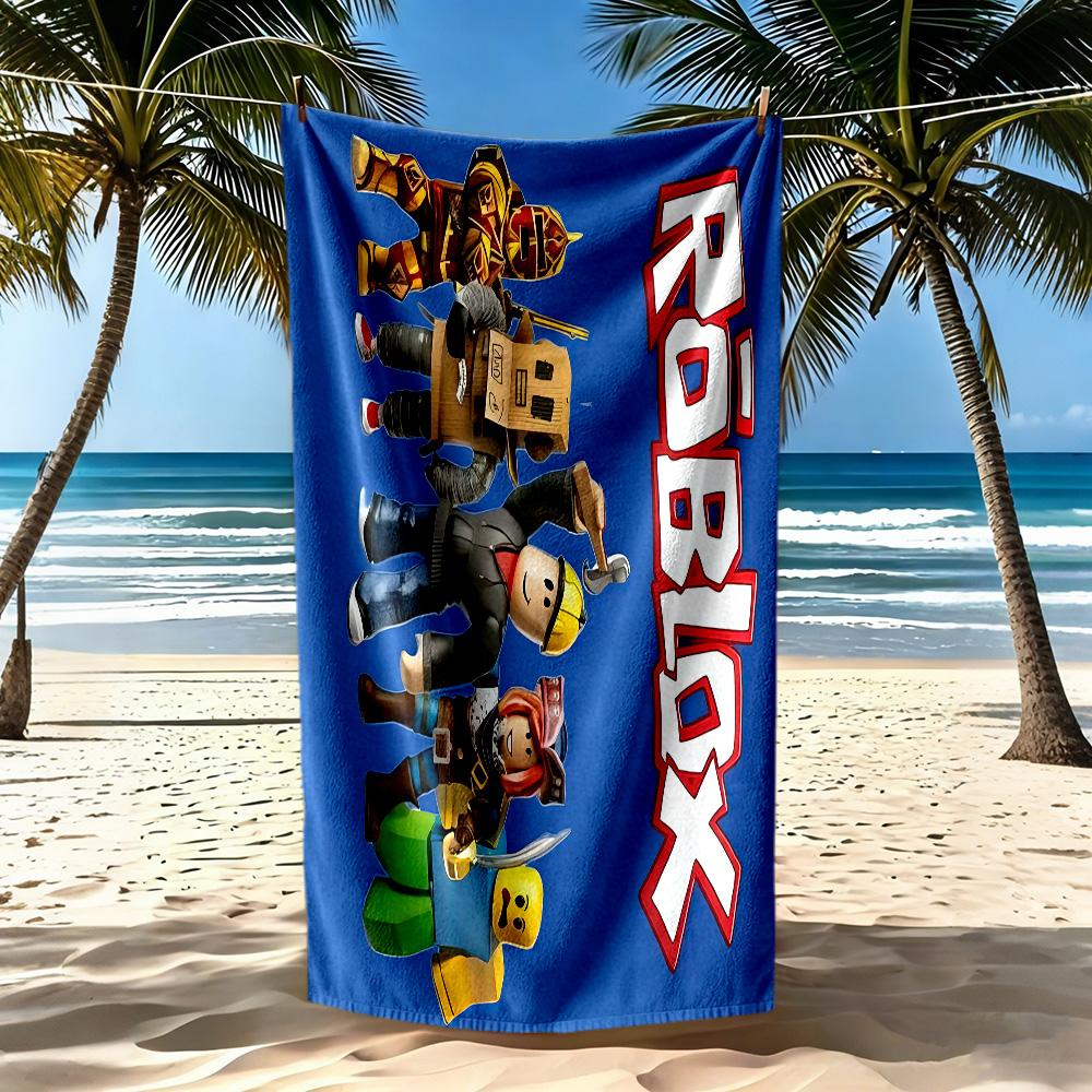Roblox Beach Towel Super Soft Microfiber Quickdry Fabric Comfortable Lightweight