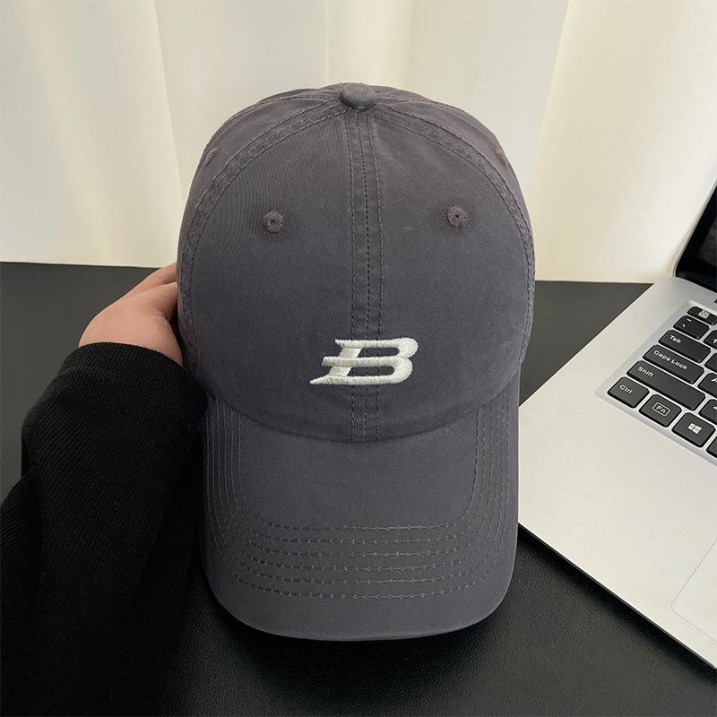 Letter Embroidered Baseball Cap Children's Summer Outdoor Wide Brim Versatile Sun Hat Showing Face Small Sun Protection Peaked Cap Men