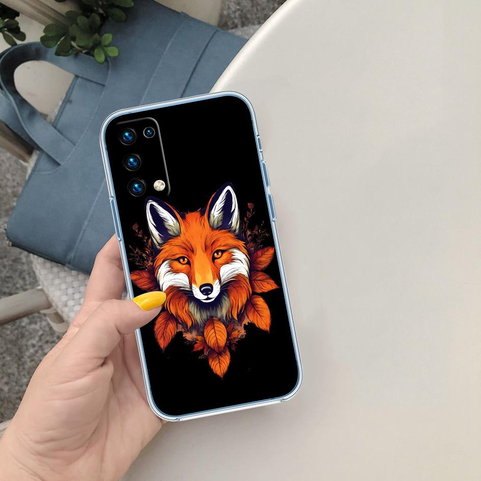 FM24 fox cute Soft Shell Transparent Phone Case for Motorola Moto G7 G8 G9 G84 G85 G73 G24 G15 Z2 Play Power Plus