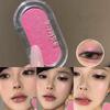 Pearlescent Pink Eyeshadow Palette 3D Face Brighten Highlighter Smooth Texture Face Contour Shimmer Highlighting Palette Makeup