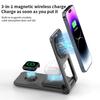M2 Foldable 3-in-1 Phone Stand Magnetic Wireless Charger With Built-In Type-C Cable 15W Fast Charging