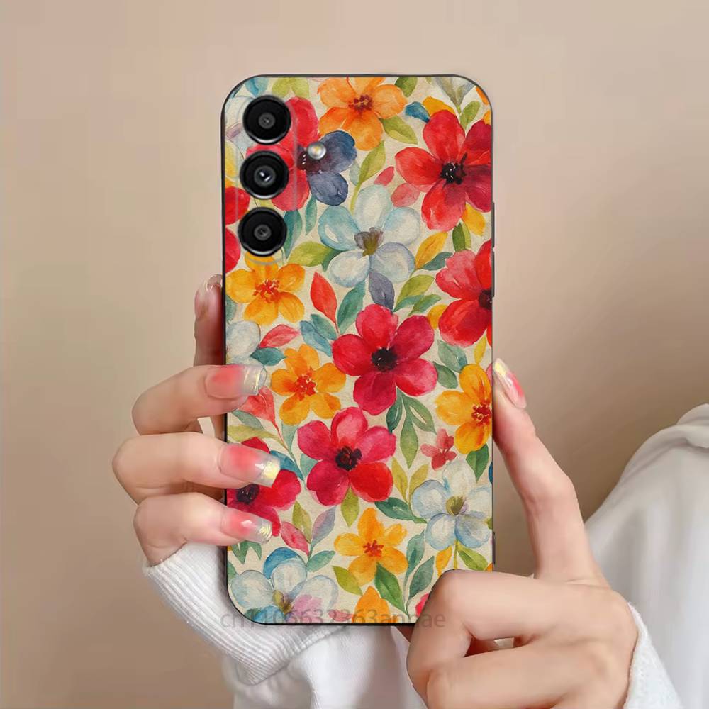 Модный Цветочный Чехол Для Телефона Для Samsung Galaxy S21 22 23 24 S25 Ultra PlusS20 FE S10 Plus Чехол Funda