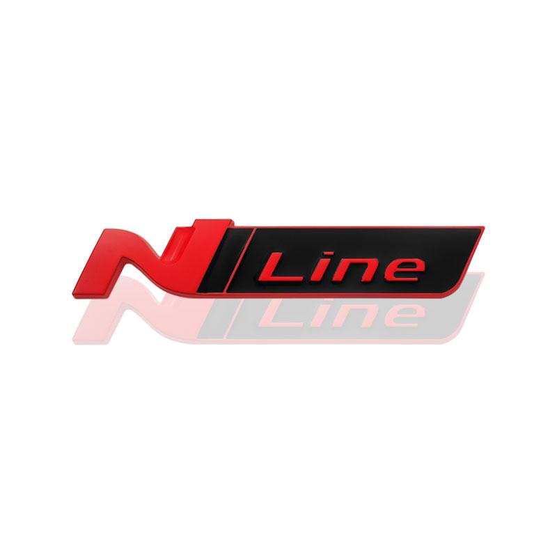 Металлическая наклейка-эмблема N N LINE для задней двери и решетки радиатора автомобиля Hyundai I10 I20 I30 I40 IX20 IX35 Tucson Solaris Azera Аксессуары TT36