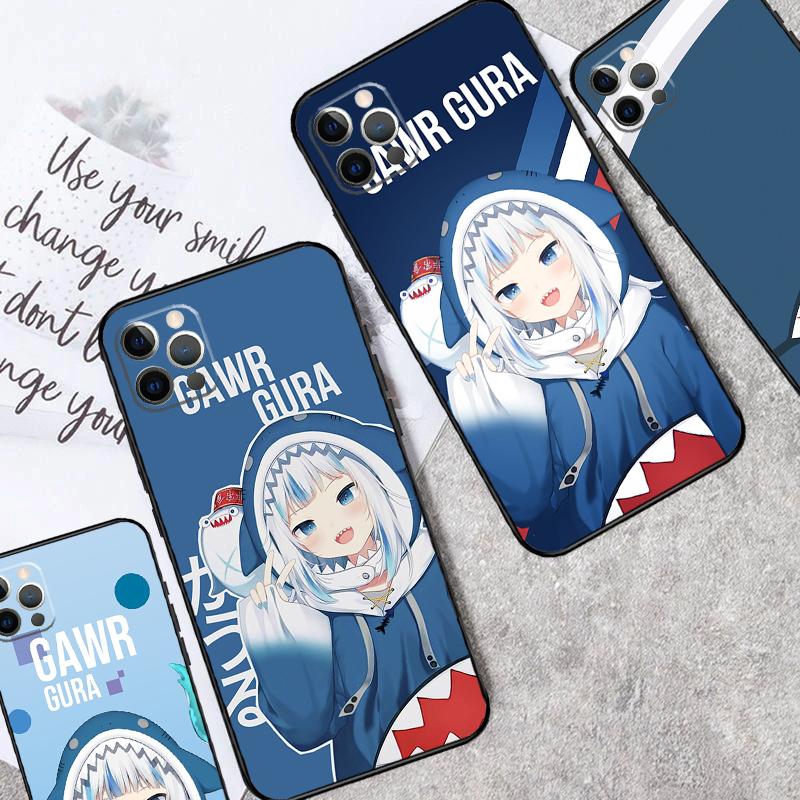 Gawr Gura Hololive Girl Ударопрочный Чехол Для iPhone 17 16 15 14 11 Pro Max Plus 12 13 Mini 16e 17 Air Чехол для Телефона