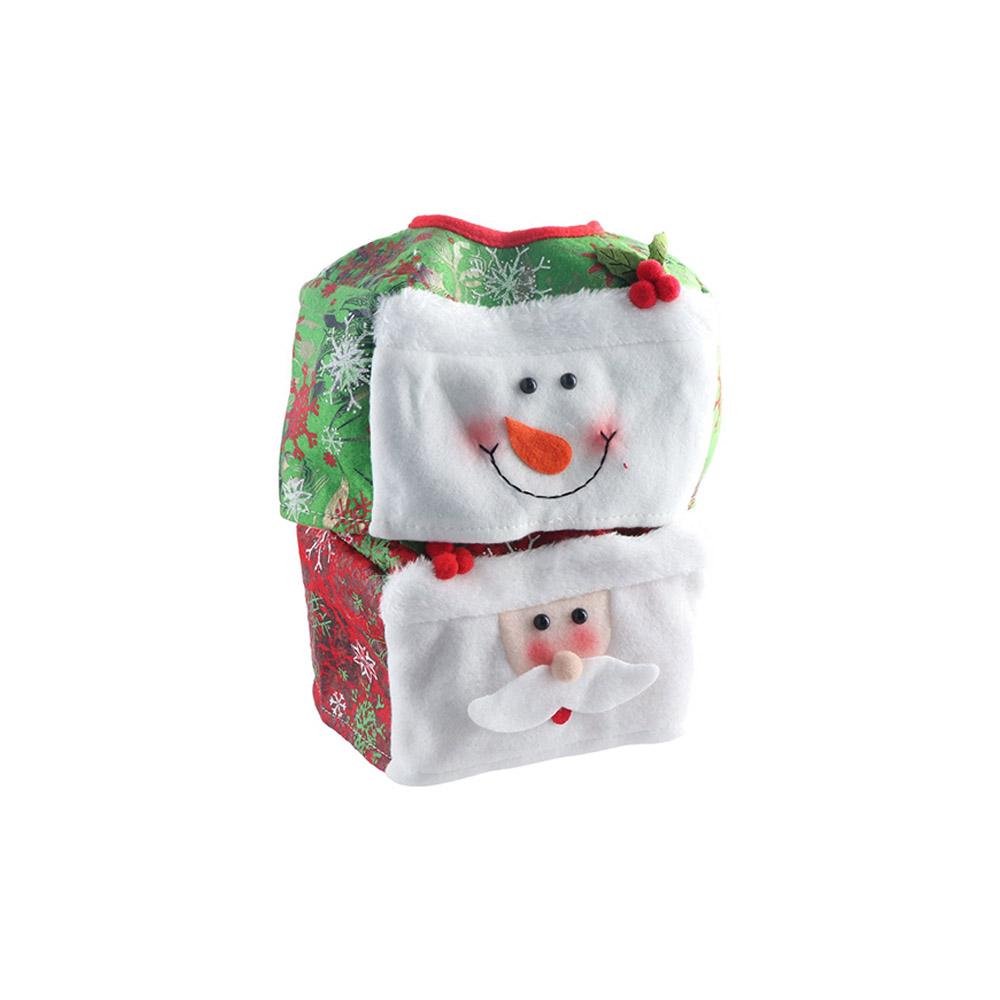 Decorative Christmas Tissue Paper Holder Non-woven Fabric Toilet Paper Storage Box Cover  Kids