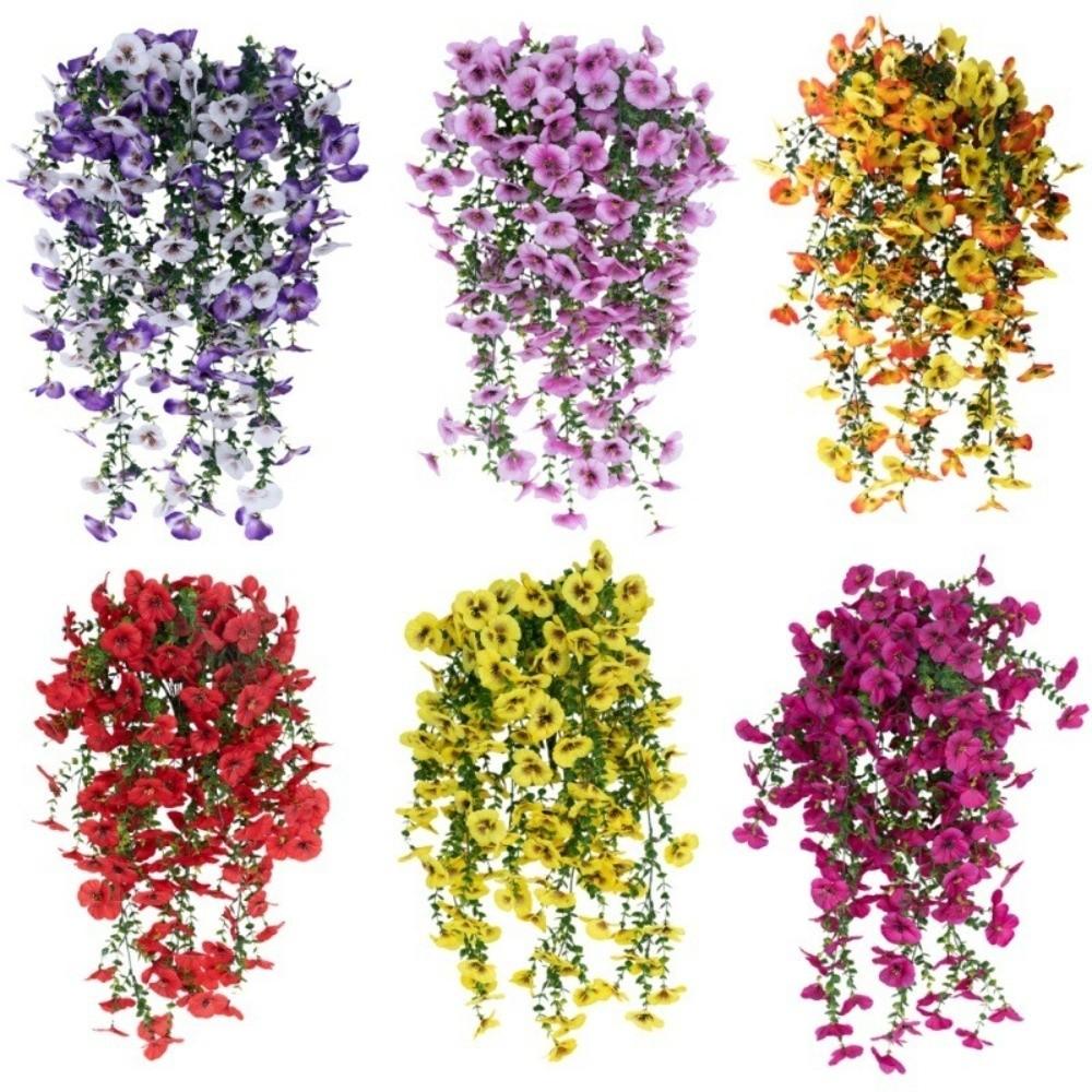 DIY Eucalyptus Pansy Multicolor Simulation Eucalyptus Leaves New Plants Wreath Home Decoration