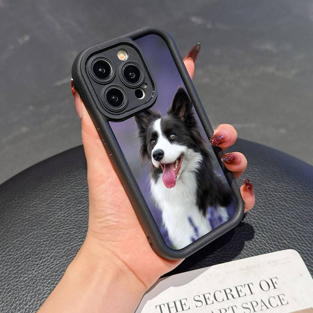 Border Collie Dog Soft Silicone Case For iphone 17 Air 16 15 14 13 12 11 Pro Max Plus Shockproof TPU Phone Cover