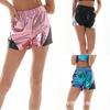 Women's Metallic Shorts Yoga Shiny Sparkly Elastic Hot Outfit Short Pants