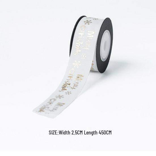 Festive Ribbon: Christmas Gift, New Year, Birthday - Red & Green Plaid with Hot Stamping for Gift Boxes & Bows