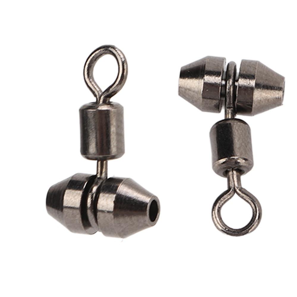 10pcs T Turn Fishing Connectors Mental Fishing Rolling Swivel Triple Swivel Cross Line Fishing