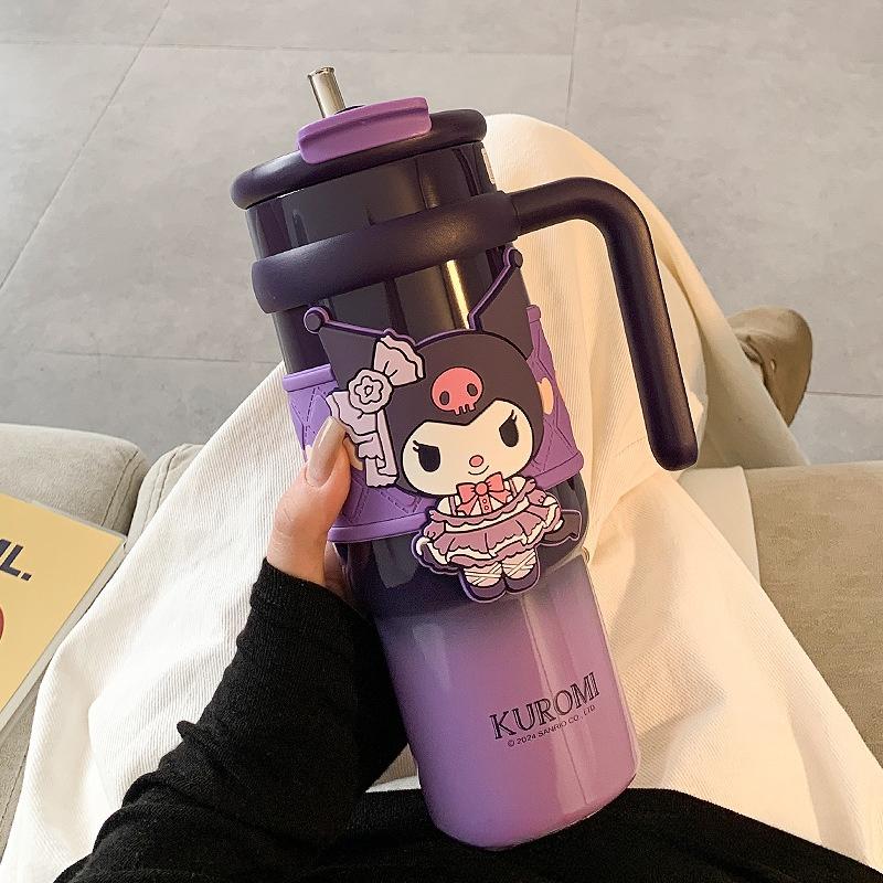XW Sanrio Thermal Bottle Coffee Mug 520ml 900ml Hello Kitty Thermos Cup Keep Cold Portable 316 Stainless Steel Vacuum Flasks