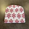 Двусторонняя вязаная шапка с двойным цветочным узором, шапка-капюшон для защиты ушей для использования на открытом воздухе