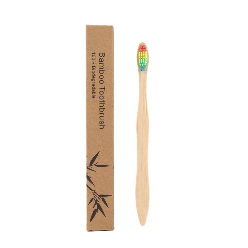 Custom Hotel Home Kraft Box Set Disposable Eco-friendly Biodegradable Bamboo Toothbrush