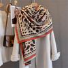 Зимний теплый кашемировый шарф для женщин, роскошный принт, пашминовая шаль, шейный платок, женская повязка на голову Bufanda Echarpe Design