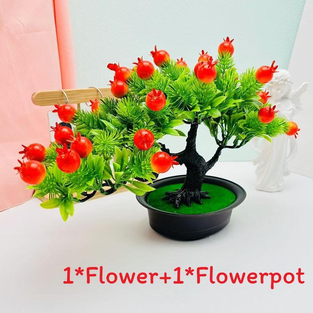 Pine Greeting The Guests Orange Simulated Fruit Potted Office Decoration Desk