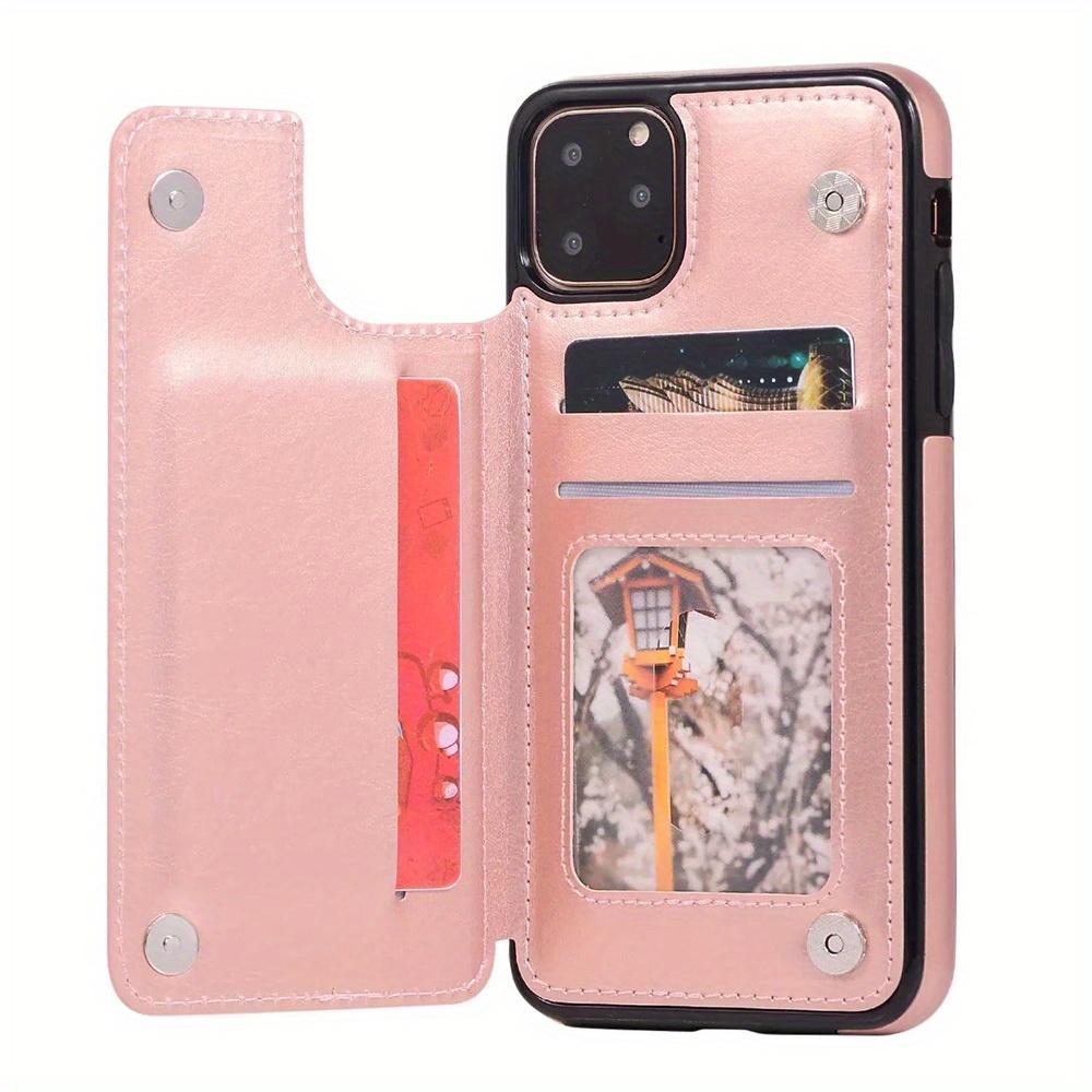 Кожаный чехол-кошелек для IPhone 14/13/12/11/Pro Max/Mini/XR/X/XS Max/8/7/6S/6 Plus/SE2/SE3/2022/2020 - держатель для карт и откидная задняя крышка