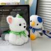 Cute Fox Scarf Seagull Cartoon Animal Plush Doll Pendant For Decoration Bag