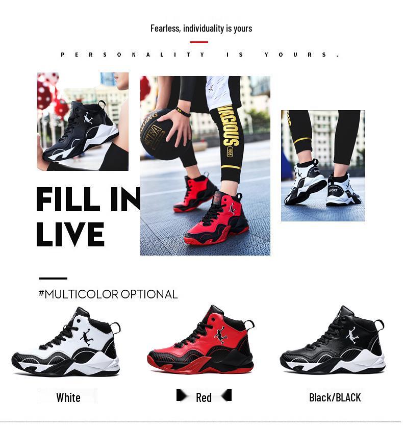 High-Top Men's Basketball Shoes 2025: All-Season, Durable, Trendy Leather Sneakers for Teens and Students