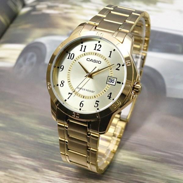 Casio Мужские золотые металлические часы