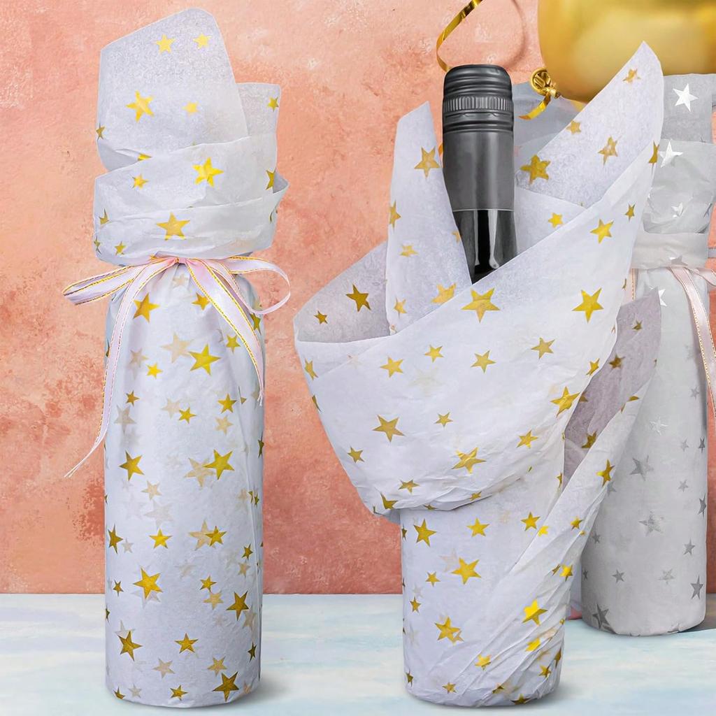 30 листов папиросной бумаги Golden Star оптом, 20" x 28", для Рождества, Дня благодарения, дня рождения, праздника, свадьбы