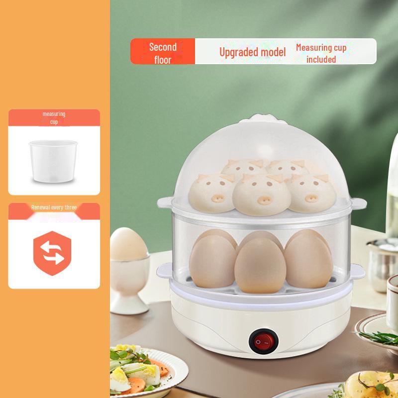 Multifunctional Egg Steamer: Multi-layer Breakfast Machine with Anti-Dry Burning Feature and Automatic Power Off, Mini Egg Boiling Pot.