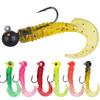 5 dona/qop yumshoq yirtqich bilan jig ilgak Pesca Wobbler sun'iy yirtqich silikon yirtqich dengiz okuni sazan baliq ovlash yumshoq dumli sudak yirtqichi