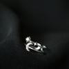 Women's Double-Layer Star and Moon Ring: Light Luxury Adjustable Index Finger Jewelry, New Style.
