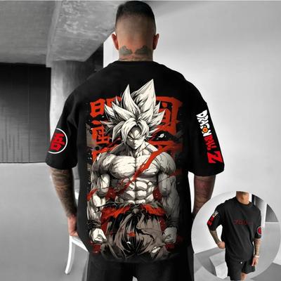 Летняя футболка Dragon Ball 40-й юбилей Аниме Принт Укун 3D Цветок Модная Большого Размера Уличная Одежда Унисекс