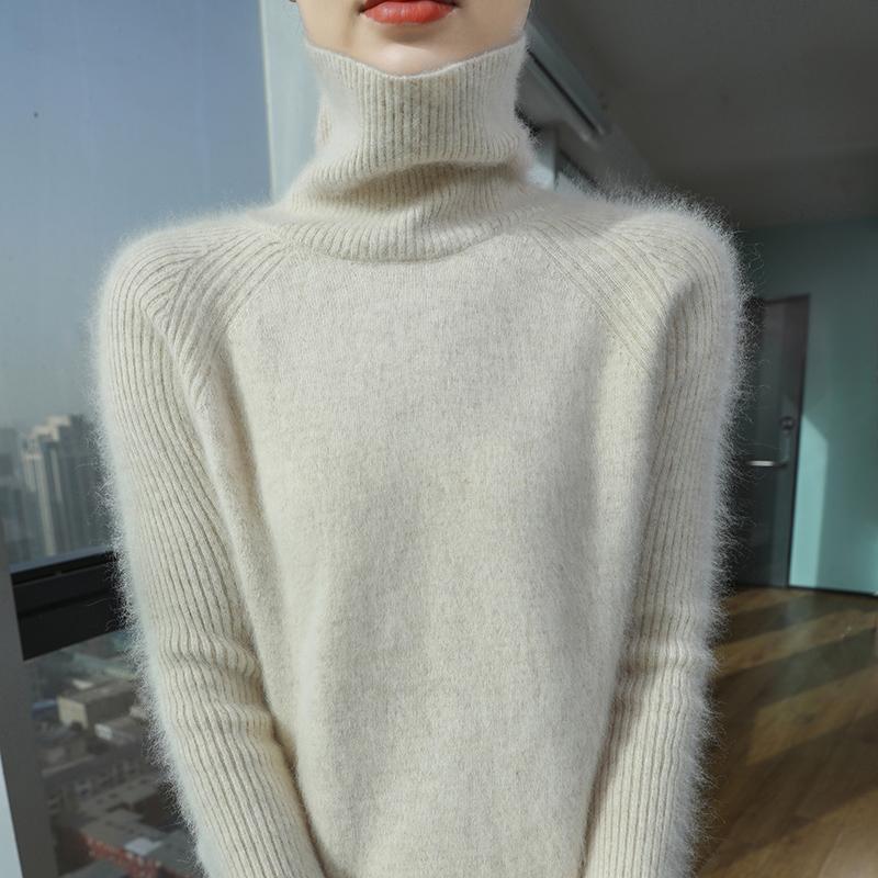 Женский кашемировый свитер Qinghe кашемир 30% кашемир 30% норка 30% шерсть 10% нейлон Женский осенне-зимний толстый кашемировый свитер мягкий и теплый