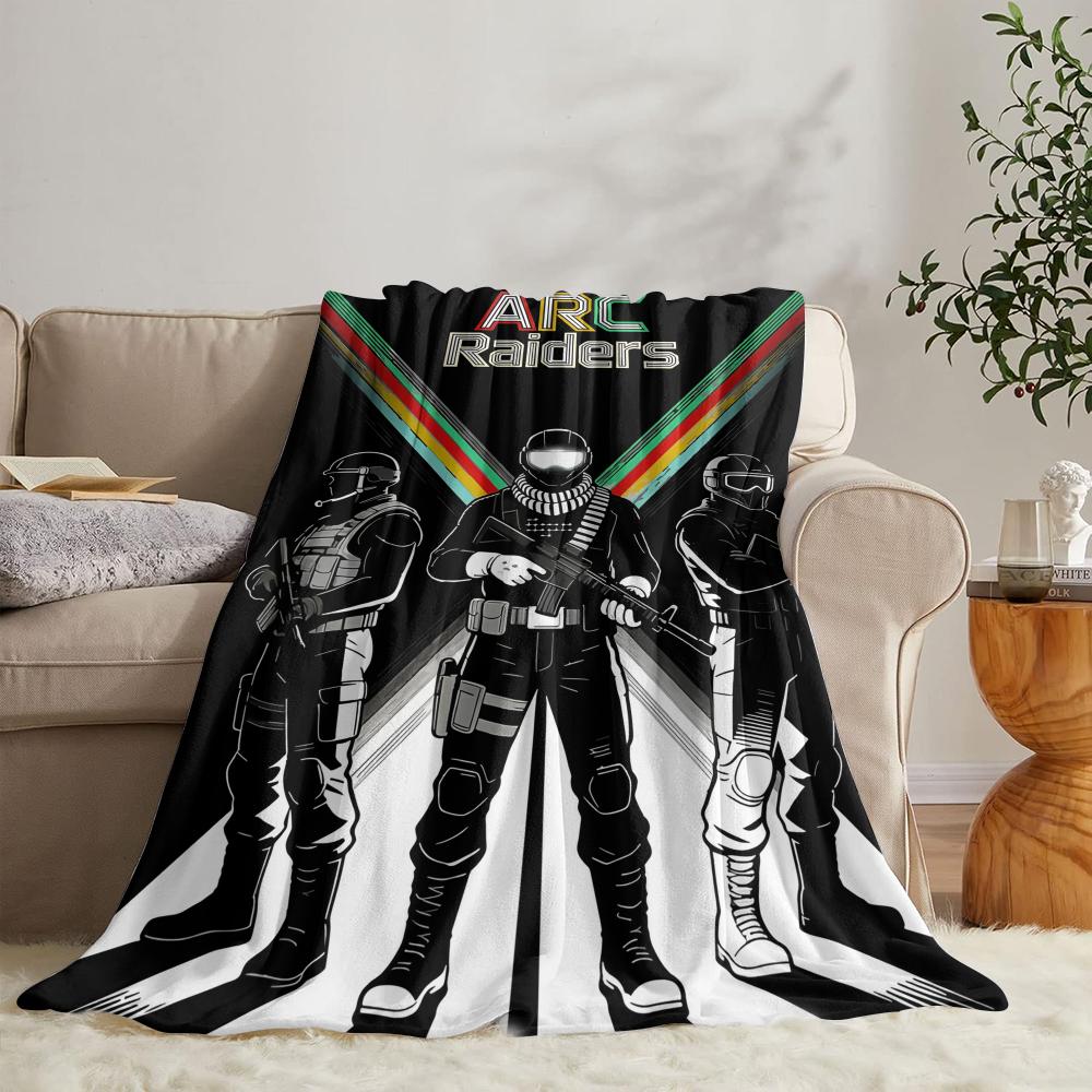 GUOYU Blanket Game AaRC Raiders Throw Soft Flannel Throw Summer Blanket Lightweight Cozy Nap Blanket for Sofa Bed Travel
