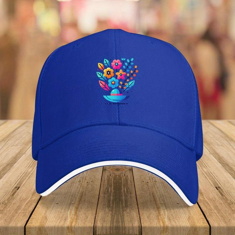 Colorful Abstract Flowers Baseball Cap Cotton Casual Outdoor Sun Protection Unisex