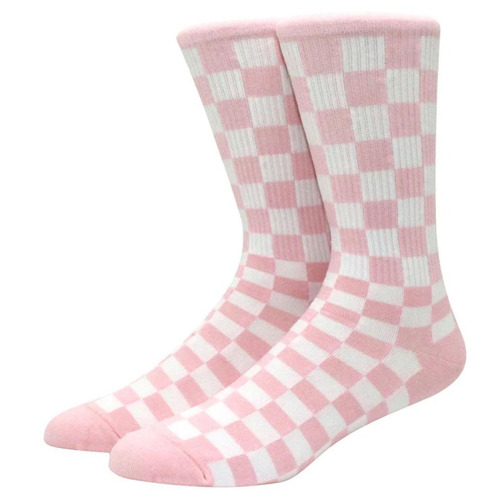 1 пара мужских носков в стиле хип-хоп с рисунком в виде шахматной доски, молнии, пламени, скейтборда