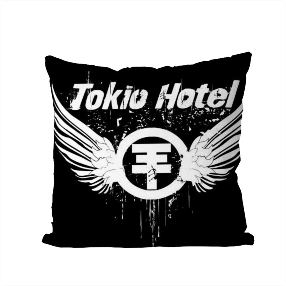 Подушка с принтом Tokio Hotel Чехол для подушки для автомобиля дивана Декоративная домашняя двусторонняя печать Плюшевая квадратная подушка-плед Чехол для подушки
