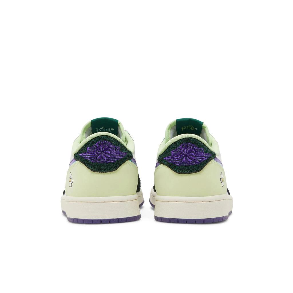 Air Jordan 1 Retro Low OG 'Doernbecher 2023' (Unisex) Gorge Green / Court Purple / White / Barely Volt / Sail Vintage Basketball Shoes FD9665 351