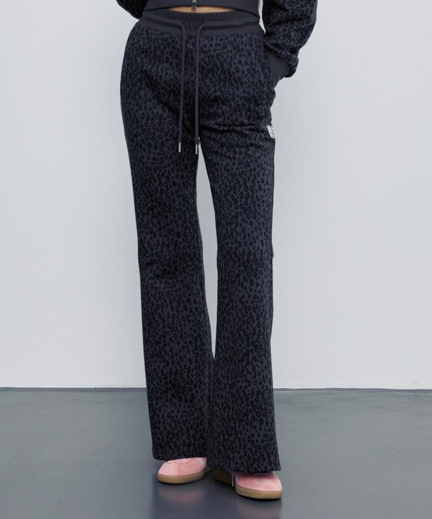 Штаны Empebeu Леопардовые Bootcut Угольные