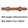 Женский ремень с винтажной резной пряжкой, мужской ремень, модный ремень с двойной пряжкой, хип-хоп, рок, стиль Y2K, PU ремень, подходит для мужчин и женщин