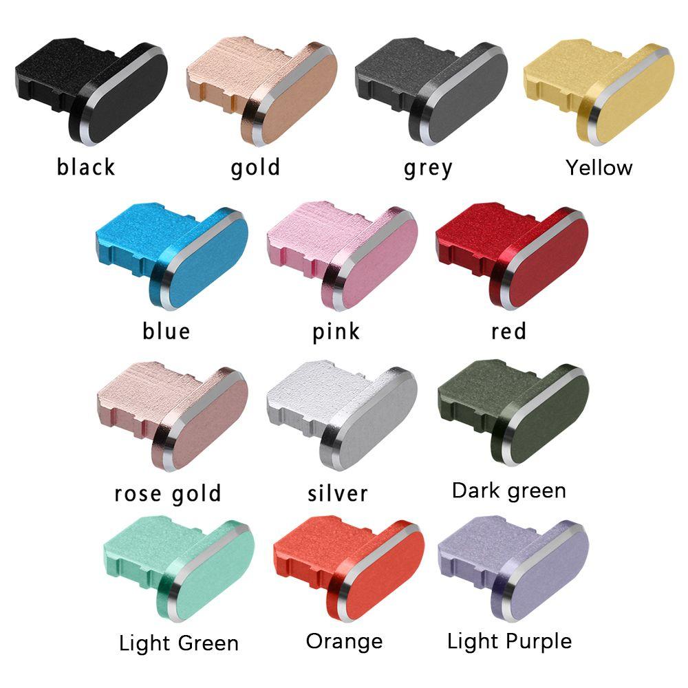 Aluminium Alloy Dustproof Cover Anti Dust Plug Metal Stopper Charging Port Cap Charger Dock