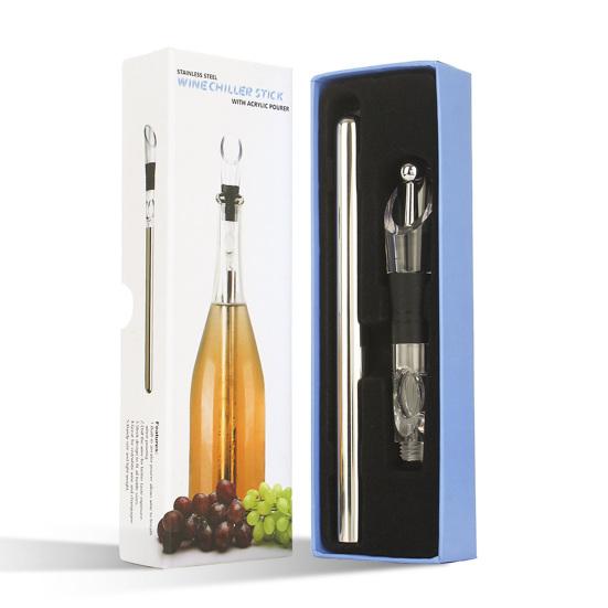 3Pcs Wine Cooling Stick Reusable Stainless Steel Portable 3-in-1 Wine Cooler Aerator Pourer Set Home Supplies
