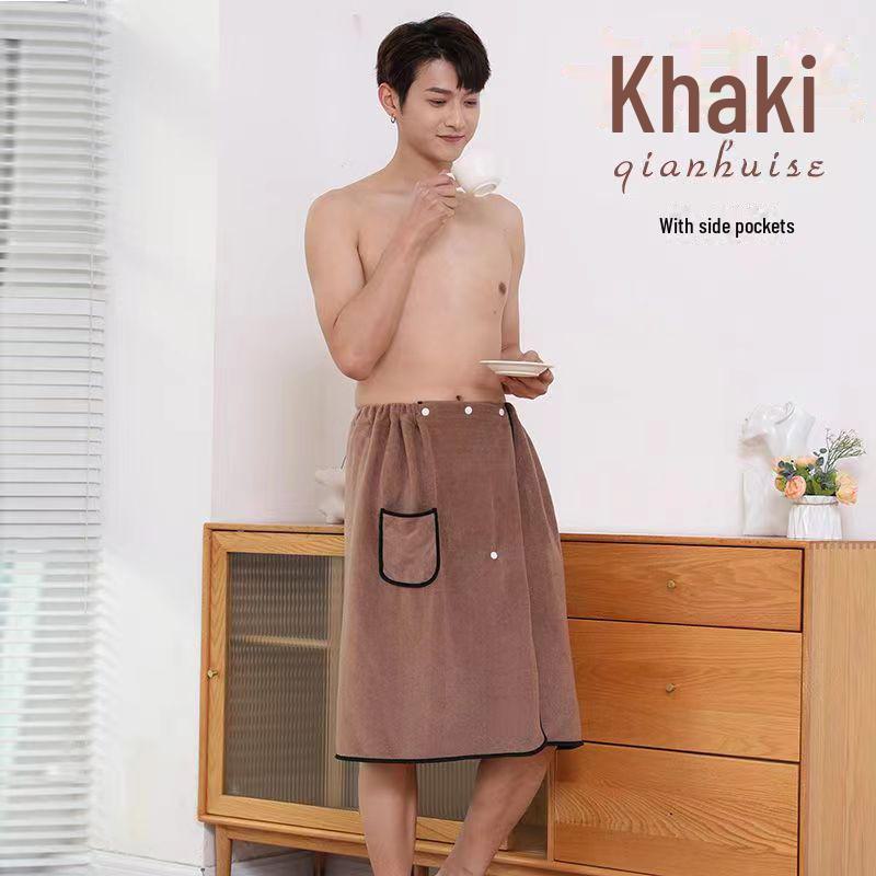 Большое мужское банное полотенце и юбка — впитывающий, плотный и не оставляющий волос халат для взрослых