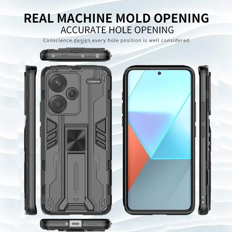 Регулируемый защитный чехол с подставкой для Xiaomi Poco F6 Pro 5G F5 X6 X5 M6 Pro, чехол с магнитным держателем, чехол Fundas Capa