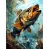 5d DIY Алмазная картина вышивка крестом Рыбалка Алмазная вышивка Мозаика Полный Круглый Дрель Домашний Декор