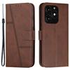 Leather Wallet Case for itel A70 Phone Stand Cover Calf Texture