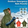 Portable Aluminum Foil Outdoor Camping Emergency Insulation Blanket Raincoat, Anti-hypothermia And Cold-proof Life-saving Blanket