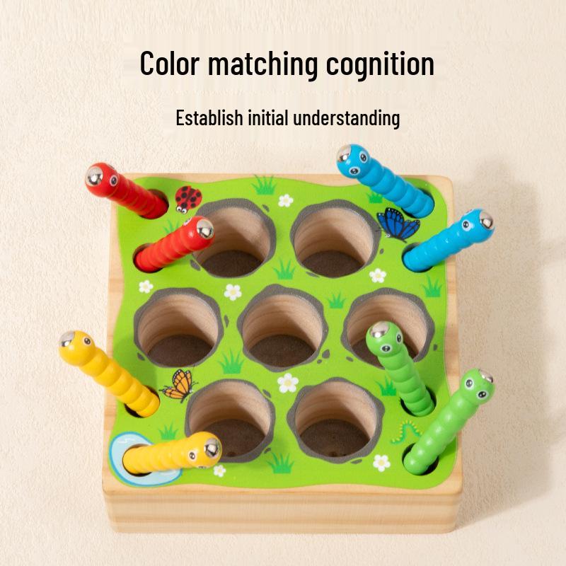 Монтессори Пазл для малышей: Деревянная игрушка «Четыре в одном» для развития мелкой моторики с выдергиванием моркови и резкой для веселья