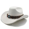 Suede Cowboy Hat Tibetan Accessories Men'S Jazz Top Hat Cowboy Hat