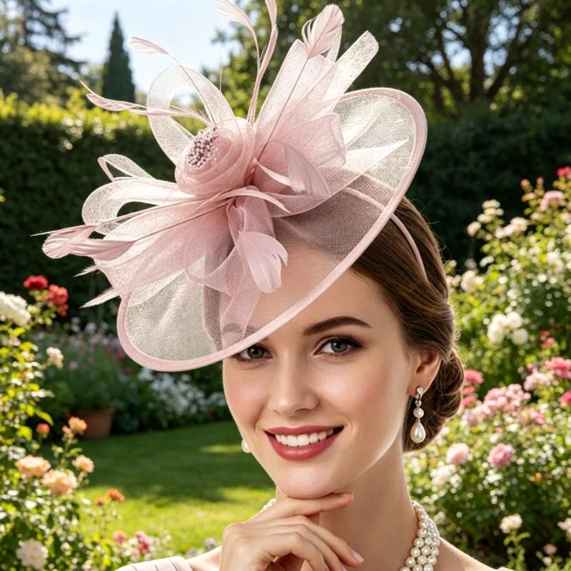 Изящная Фата-Заколка Fascinator Повязка на Голову Для Свадеб, Вечеринок И Особых Случаев Несколько Стильных Цветов